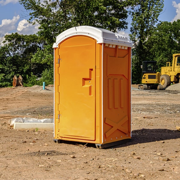 how often are the portable toilets cleaned and serviced during a rental period in Glouster